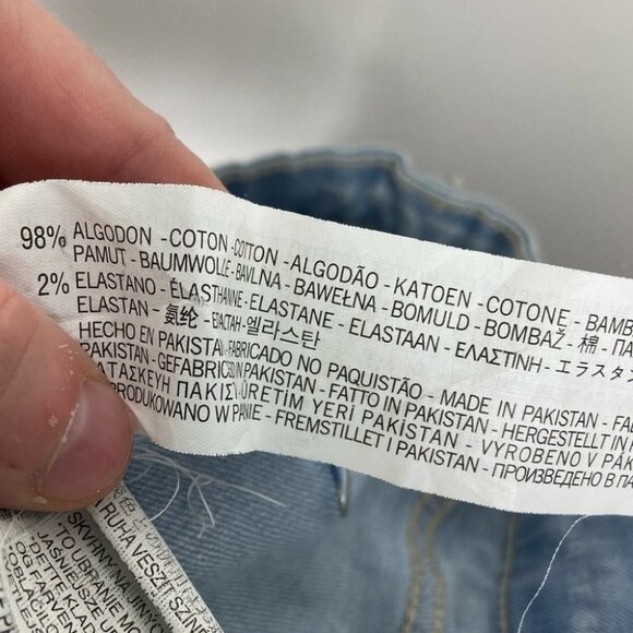 Zara Basic Classic Skinny Jeans Light Blue Wash Size 2 Distressed Busted Knee - Picture 11 of 14